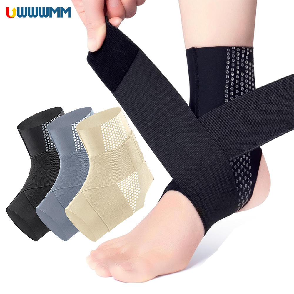 Ankle Brace Sock - 1 pçs compressão ajustável tornozelo manga