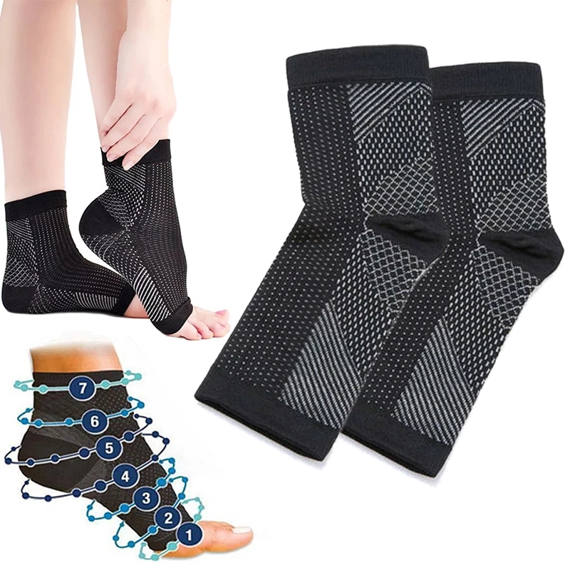 Pé anjo anti fadiga compressão - Ankle Brace Sock avaliação e preço